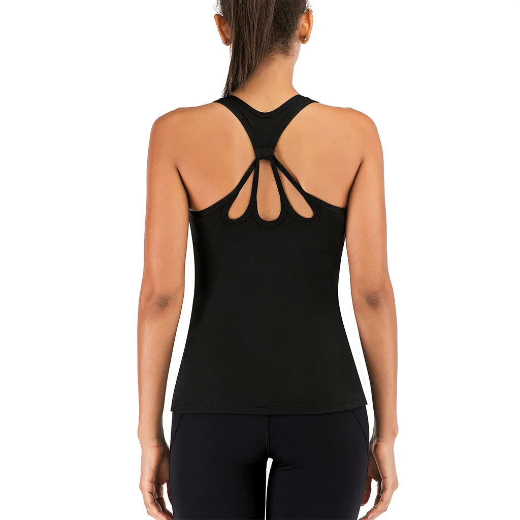 Yoga Vest Sport Singlet for Women /Athletic Fitness Sport Tank Top