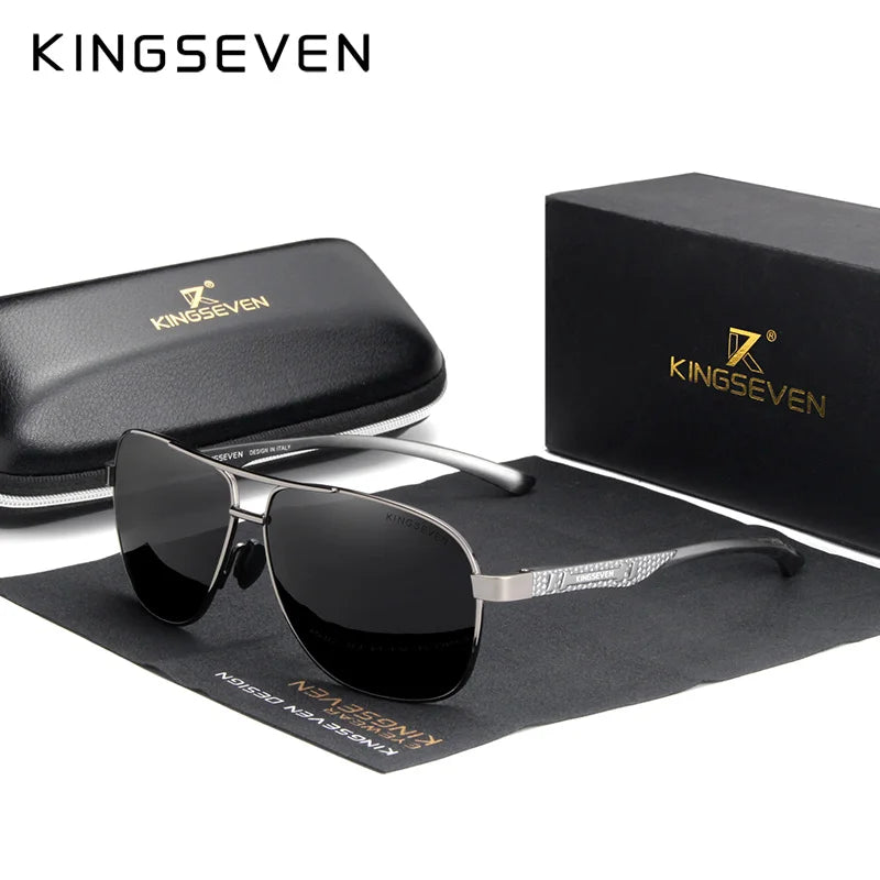 KINGSEVEN Brand Sunglasses Polarized Aluminum UV400 Mirror Style/For Men and Women