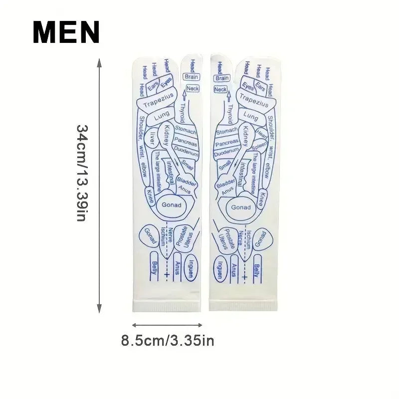 Set of Gloves and Set of Socks with Acupressure Foot Care Massage. Massager- Reflexology Socks for Foot Acupoint to relieve tired feet