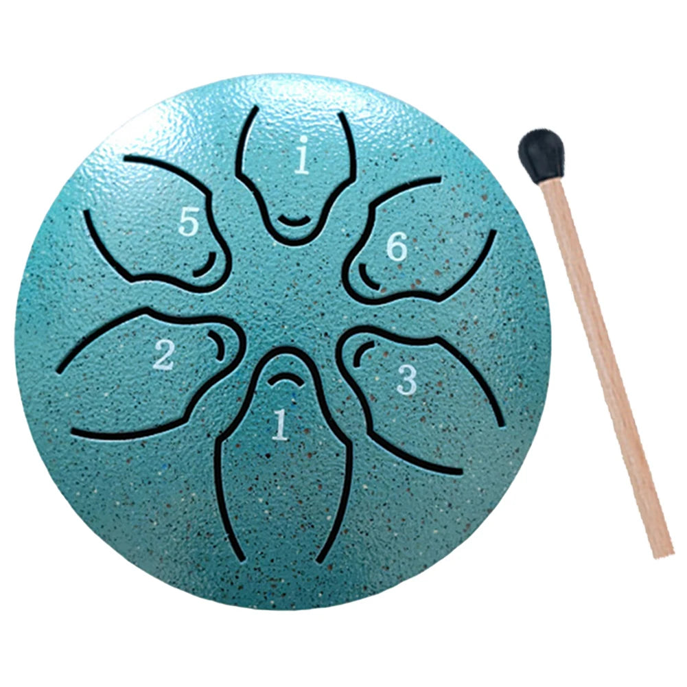 6 Notes Rain Drum- for Outside Hand Pan Drum Percussion / Musical Instruments for Yoga Meditation --3 inches size