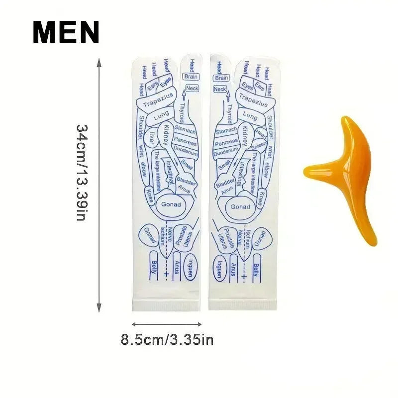 Set of Gloves and Set of Socks with Acupressure Foot Care Massage. Massager- Reflexology Socks for Foot Acupoint to relieve tired feet