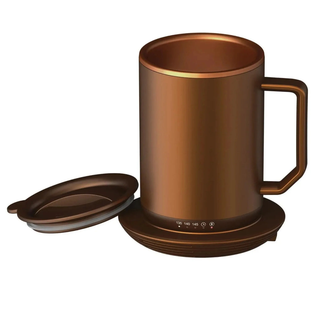 Charging Coaster, 12oz. Stainless Steel Self Heating Coffee Mug with Lid