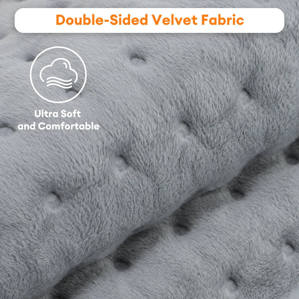 Micro plush Electric Heating Therapy Pad- Washable Blanket for Abdomen, Waist, Back /Thermal Mat- Pain Relief Brace