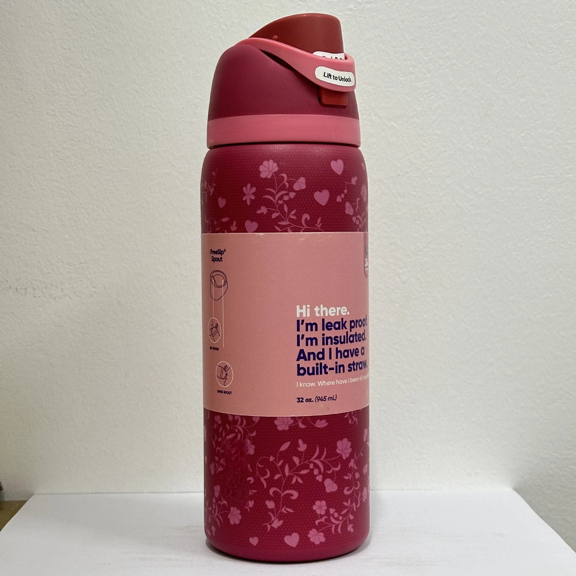 Stainless Steel Water Bottle -32oz Vacuum Insulated Water Bottle with Straw & Leak-Proof Lid /Portable