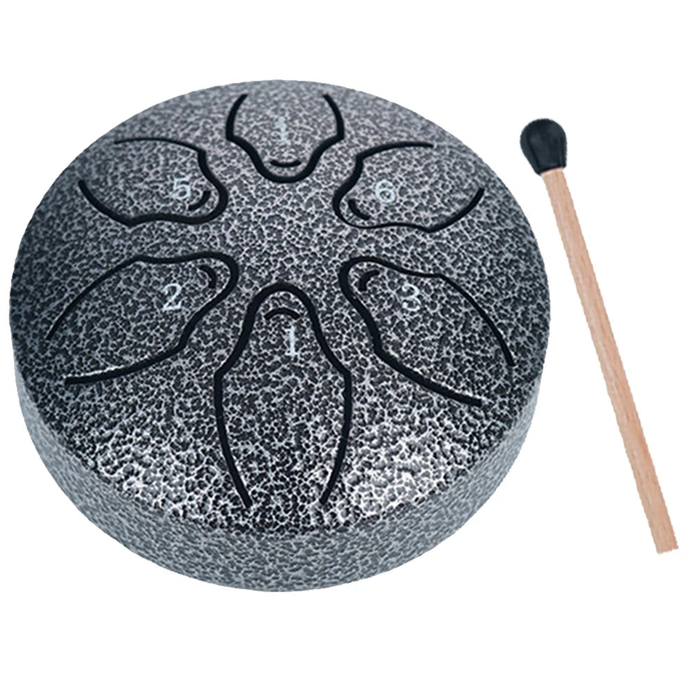 6 Notes Rain Drum- for Outside Hand Pan Drum Percussion / Musical Instruments for Yoga Meditation --3 inches size