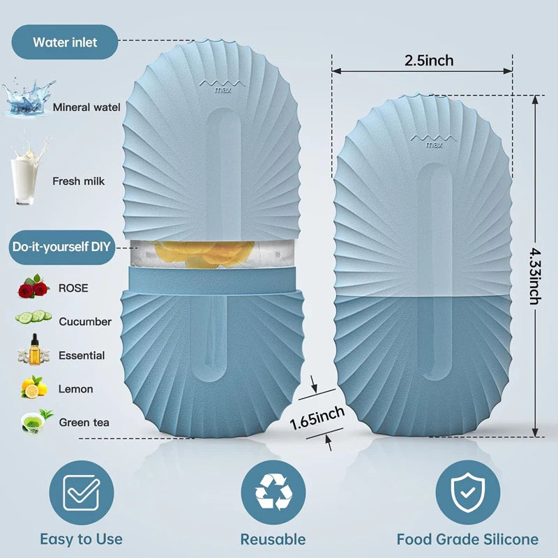 Silicone Ice Face Roller- Ice Cube Beauty Massage, reduces Eye Puffiness and Shrinks Pores