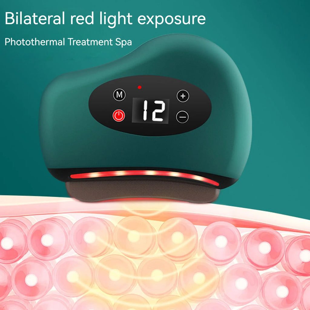 Electric Scraping Instrument- Lightweight- Heated Muscle Scraping Tool- Hot Compress Eye Massager with Red Light Scraper