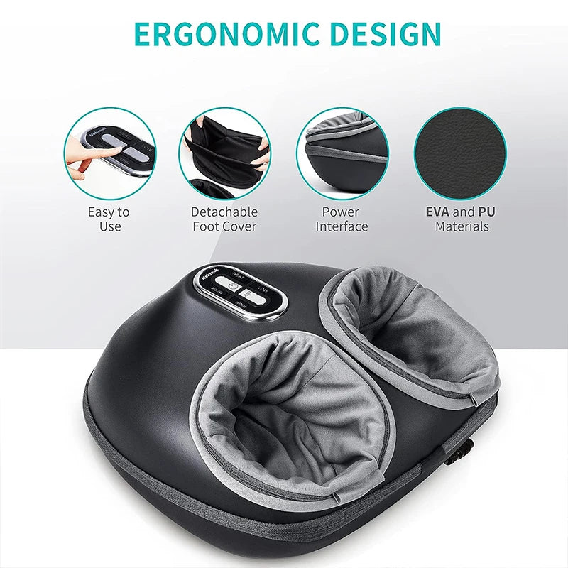 Nekteck Foot Massager with Heating Therapy, Air Compression, Shiatsu Knead Roller for Muscle Relaxation and Foot Massage