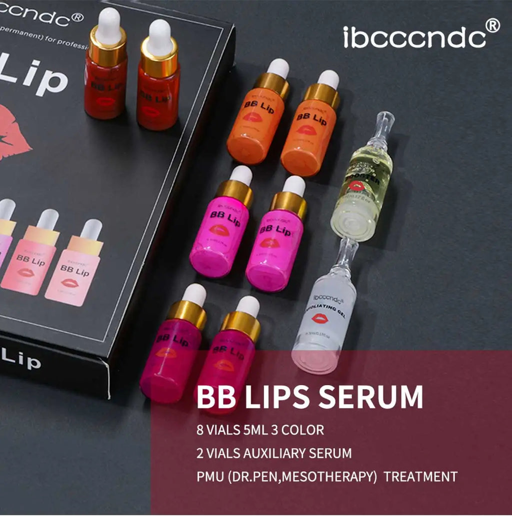 BB Lips Ampoule Serum Starter Set Semi-Permanent BB Lip Gloss Tinted Pigment
