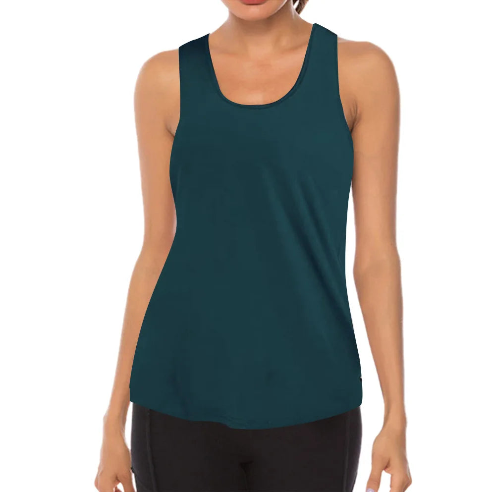 Women's Yoga Tops- Thin Sports Vest -Breathable, Sleeveless T-shirt for all types of exercise