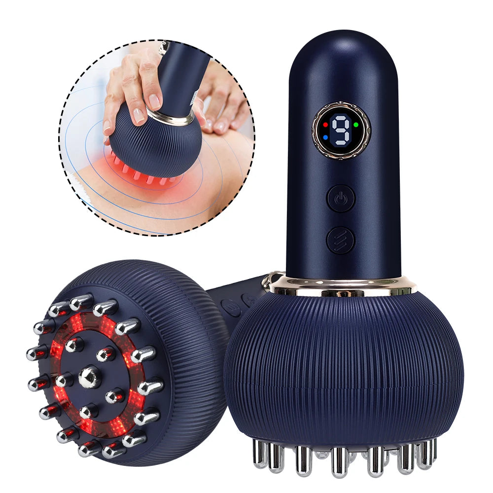 Electric Meridian, Body Massage Brush - Lymphatic Drainage Machine- Microcurrent Anti Cellulite with Physiotherapy Apparatus