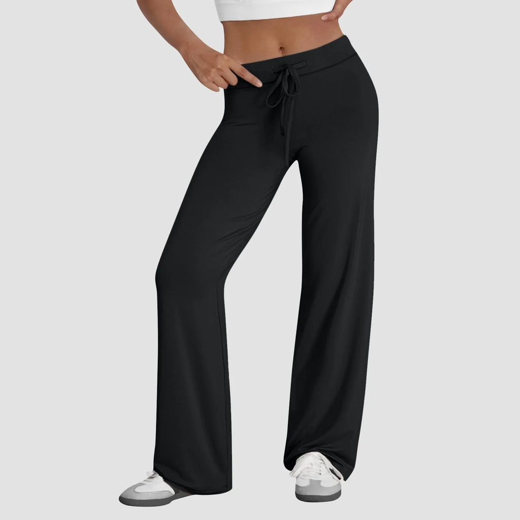 Activewear for Women/ High Waist Drawstring Baggy Style with Flare Legs/ Wide legs for comfort