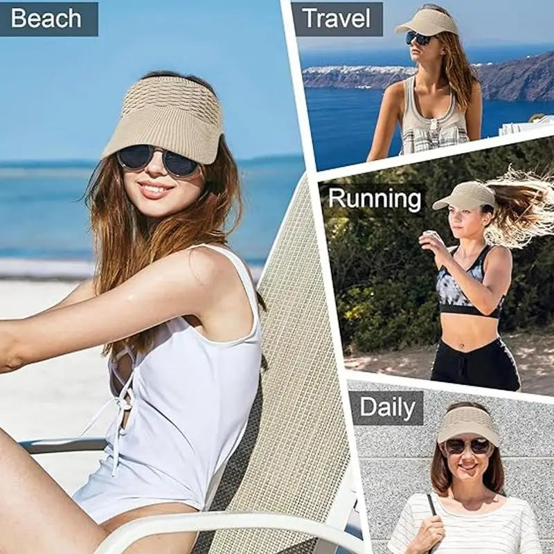 Sun Hat For Women- Sun Visors/ Breathable Caps/ 21.65 -23.23 Inches