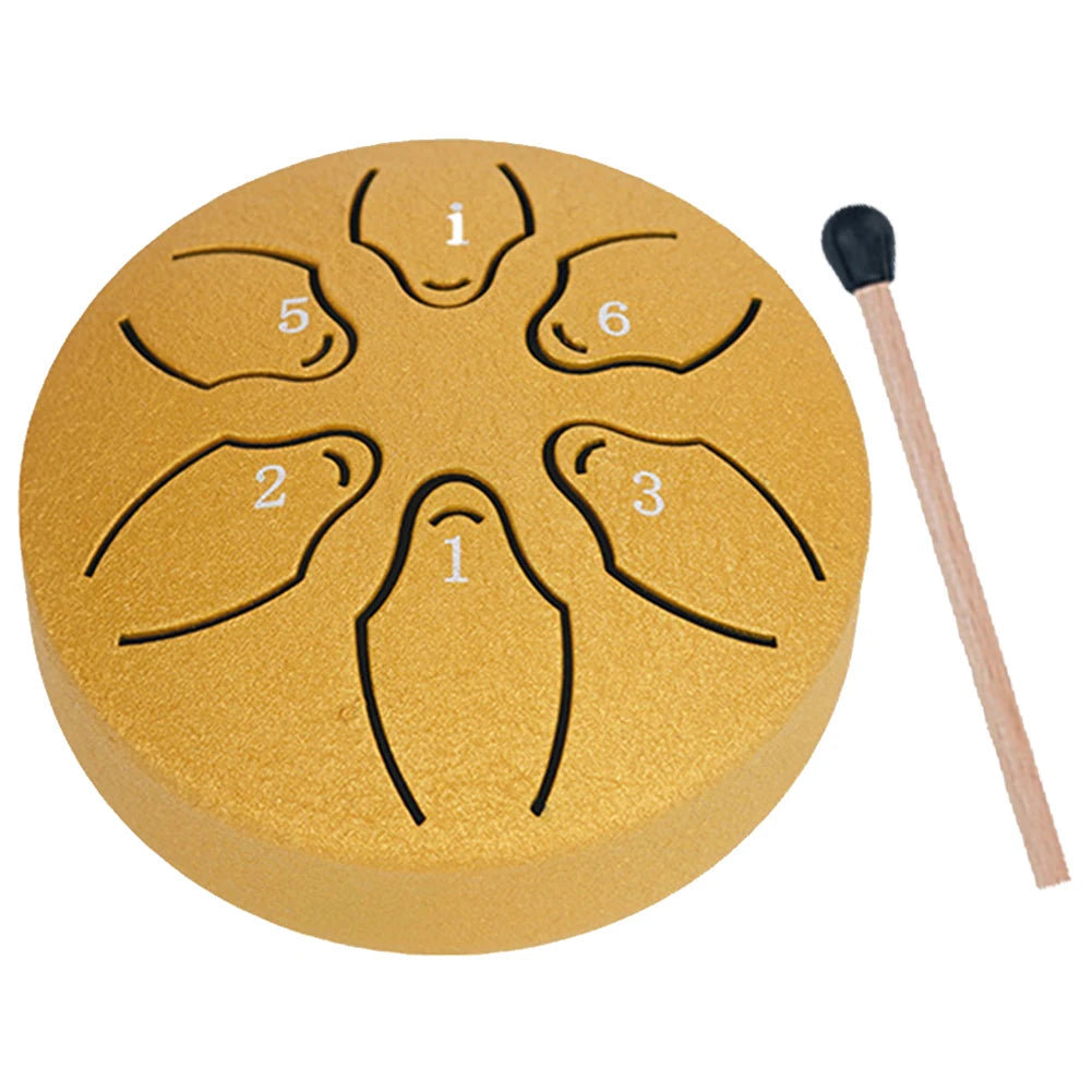 6 Notes Rain Drum- for Outside Hand Pan Drum Percussion / Musical Instruments for Yoga Meditation --3 inches size