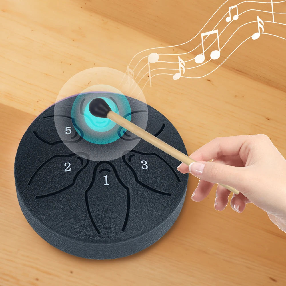 6 Notes Rain Drum- for Outside Hand Pan Drum Percussion / Musical Instruments for Yoga Meditation --3 inches size