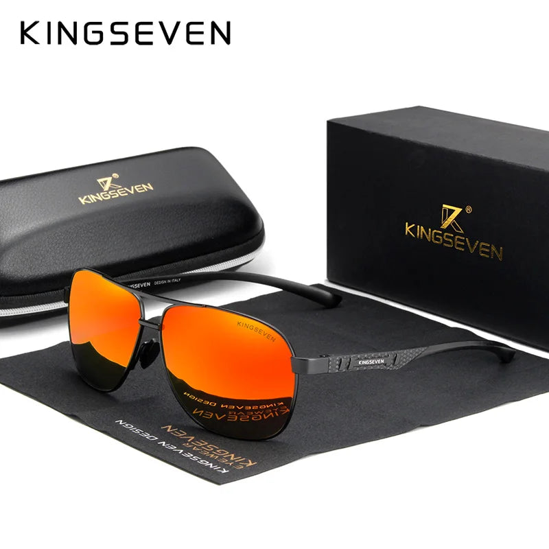 KINGSEVEN Brand Sunglasses Polarized Aluminum UV400 Mirror Style/For Men and Women