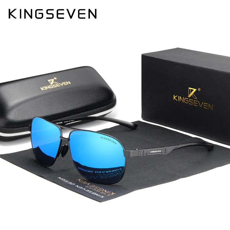 KINGSEVEN Brand Sunglasses Polarized Aluminum UV400 Mirror Style/For Men and Women
