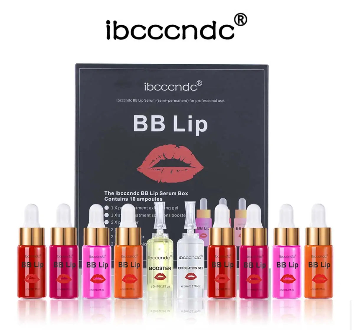BB Lips Ampoule Serum Starter Set Semi-Permanent BB Lip Gloss Tinted Pigment