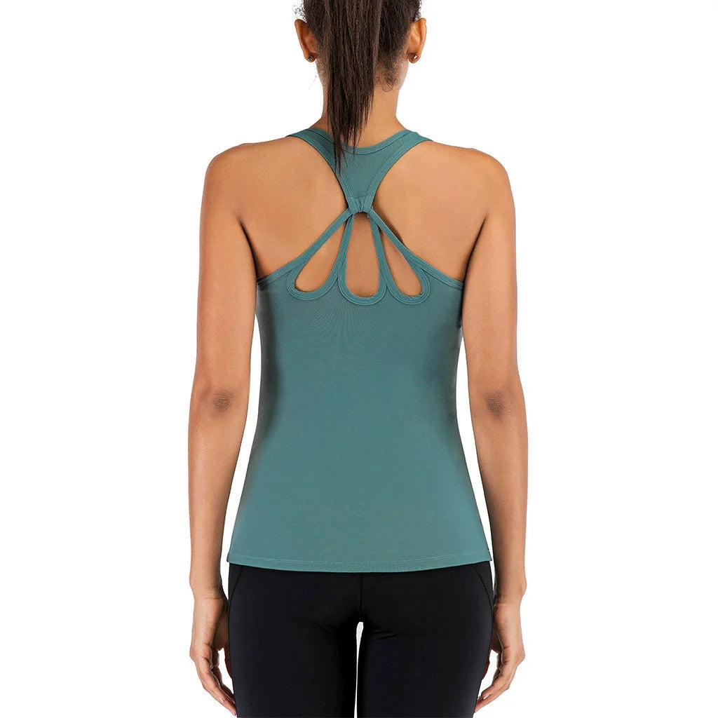 Yoga Vest Sport Singlet for Women /Athletic Fitness Sport Tank Top