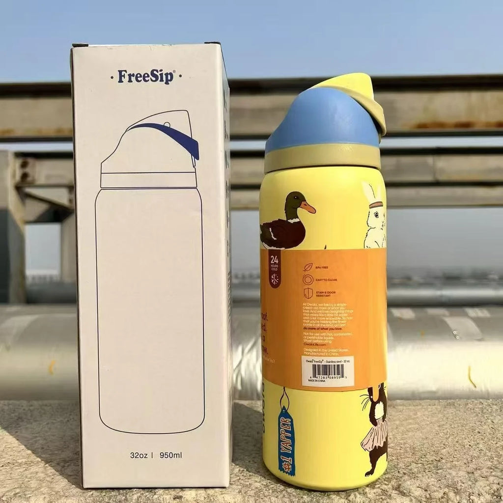 Stainless Steel Water Bottle -32oz Vacuum Insulated Water Bottle with Straw & Leak-Proof Lid /Portable