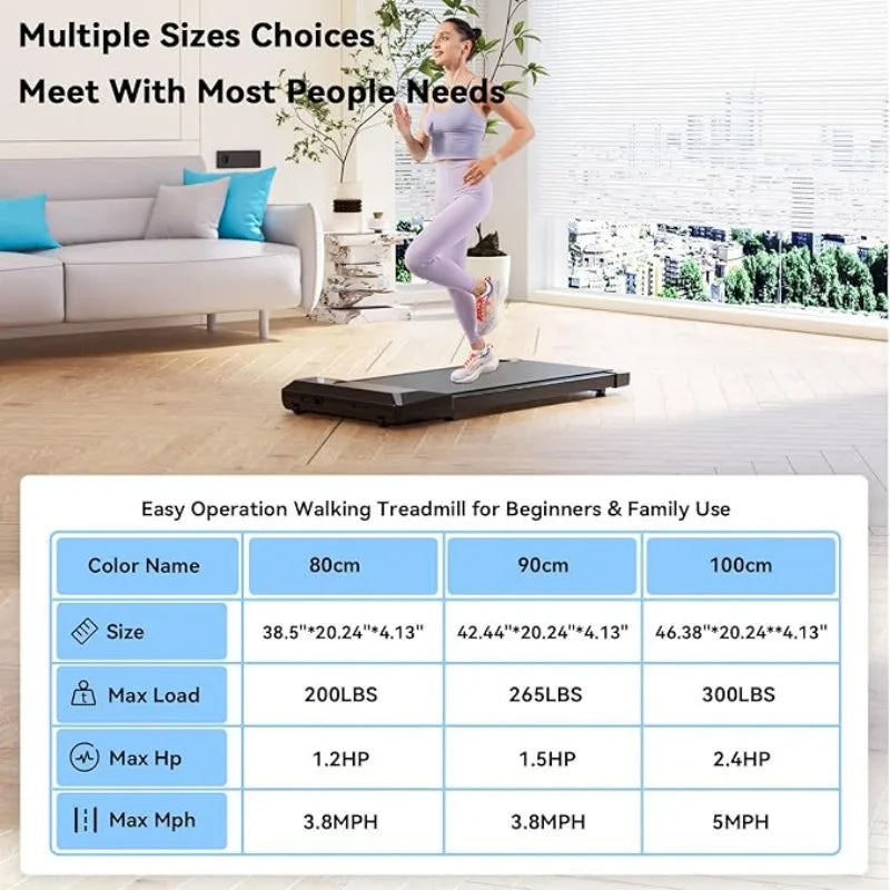 2-in-1 Home/Office - 2.5 HP Walking Treadmills for Small Spaces with APP & Remote Control