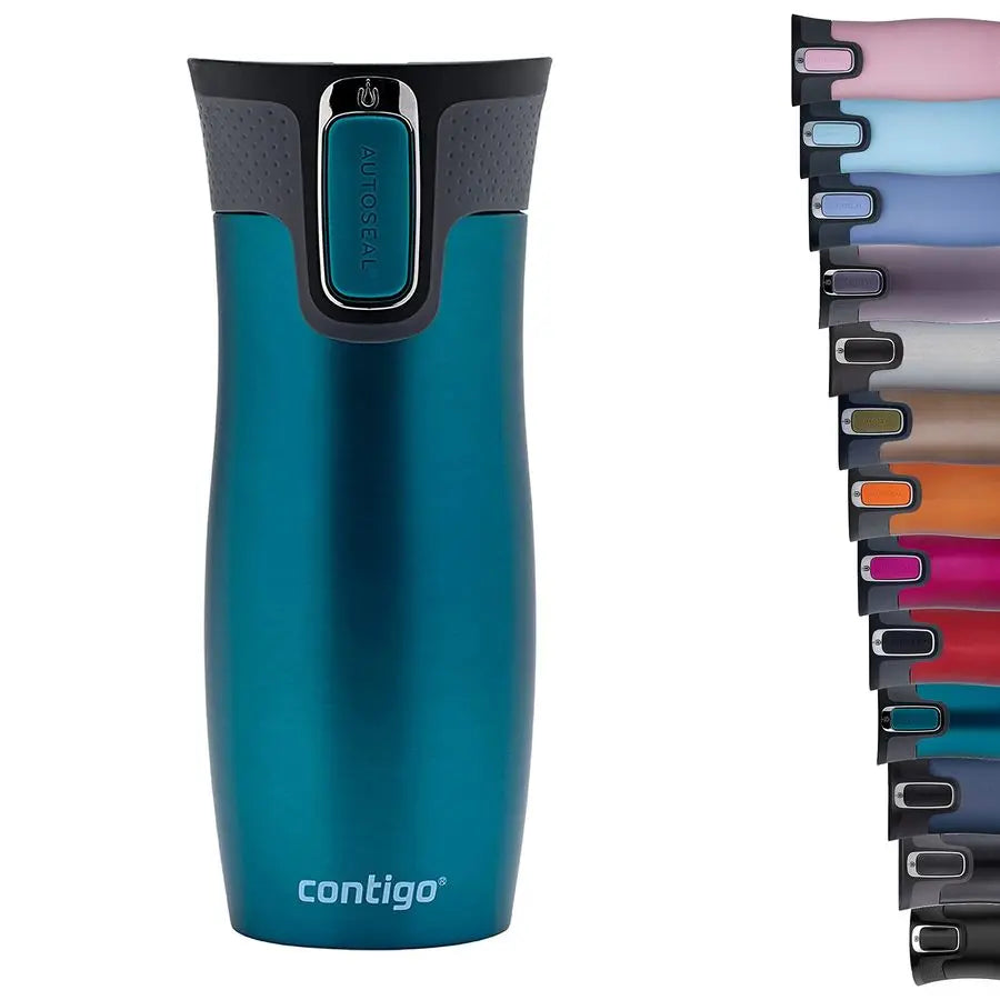 West Loop Auto seal Travel Mug, Stainless Steel Thermal Mug, Vacuum Flask, Leakproof Tumbler, Coffee Mug with BPA Free