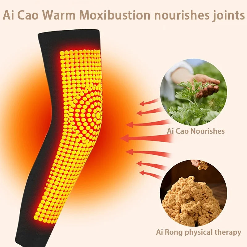 Mugwort Self-Heating Knee/Leg Brace for Arthritis & Joint Pain Relief